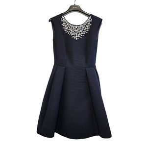 Kate Spade Black Jewel Bib Cocktail Dress